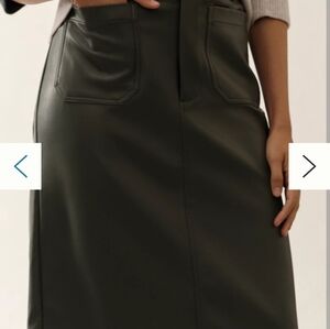 Anthropologie Maeve Colette Leather Pencil Skirt